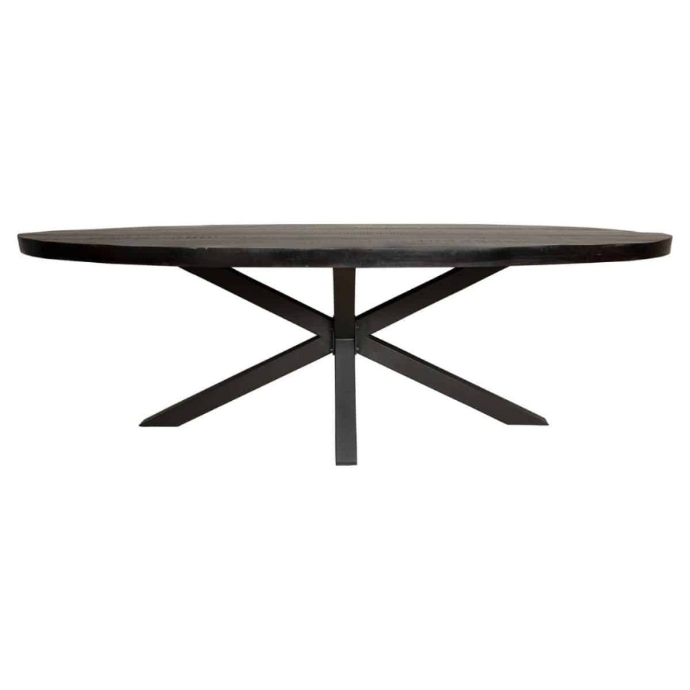 Eettafel Denver Black ovaal