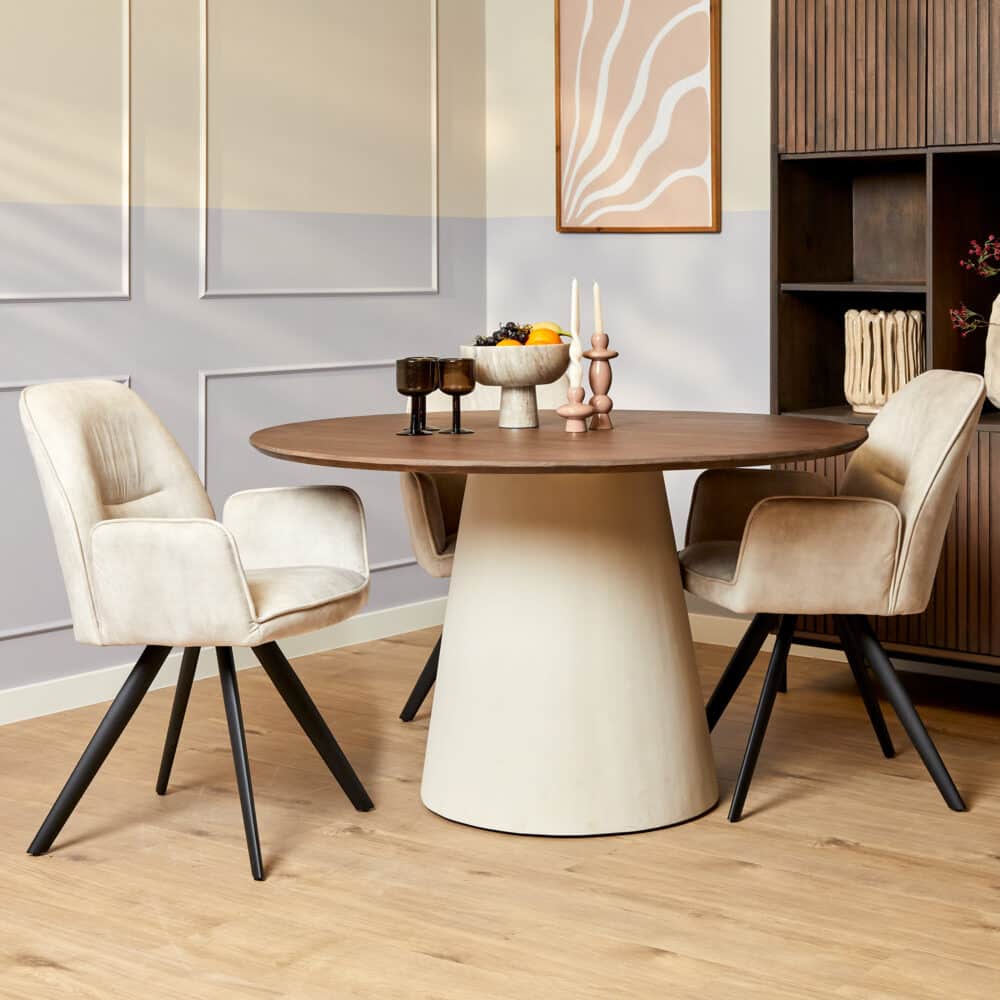 Eettafel Madison Walnut Rond