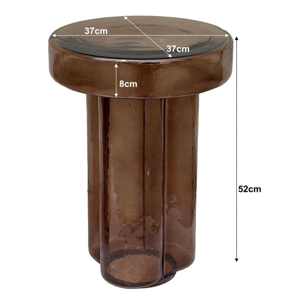 Brix Lio Smoke Brown 37cm bijzettafel - sfeerbeeld