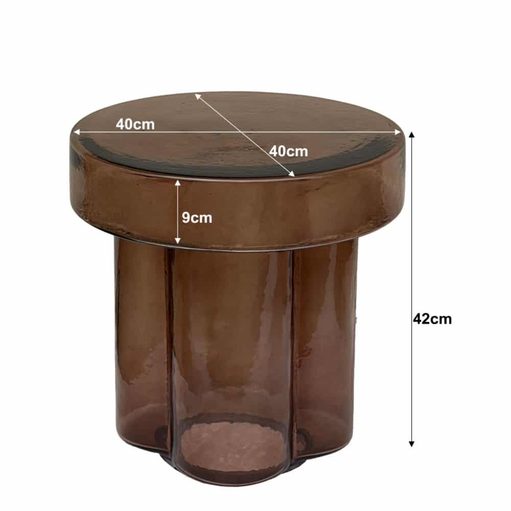 Brix Lio Smoke Brown 40cm bijzettafel - sfeerbeeld