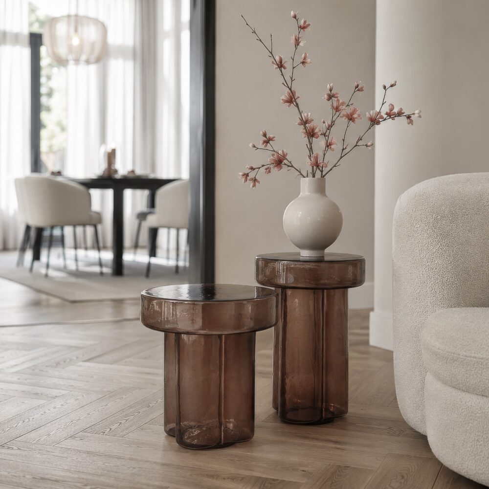 Brix Lio Smoke Brown 40cm bijzettafel - sfeerbeeld